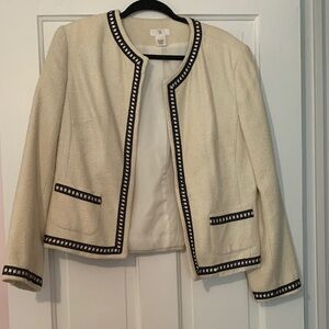 Apt. 9 Cream Blazer with Black Accents